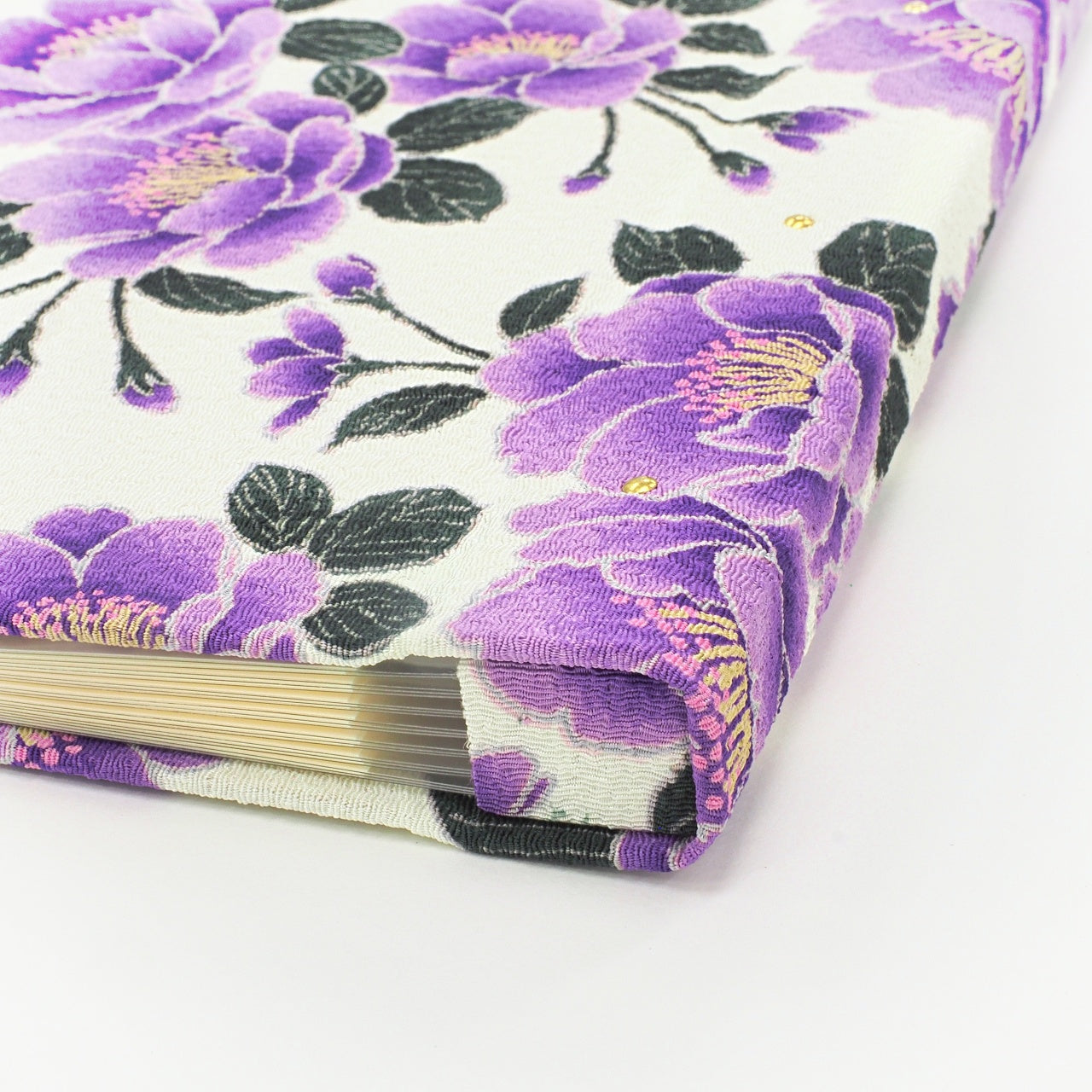 Goshuin holder (standard size) Toga double cherry blossoms/white purple (Hakushi)