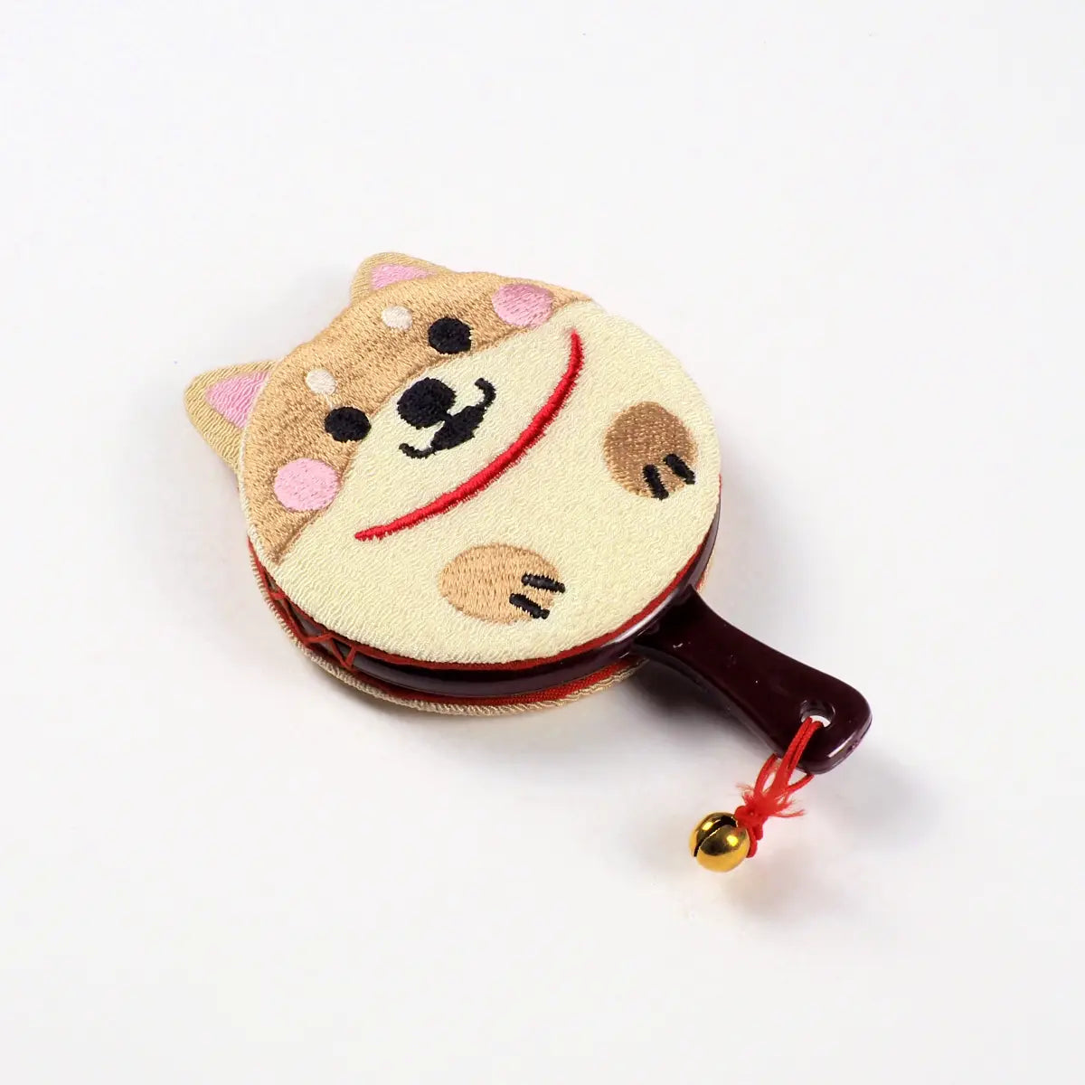 ほっこり和柄 柴犬丸鏡 遊 うすちゃしば