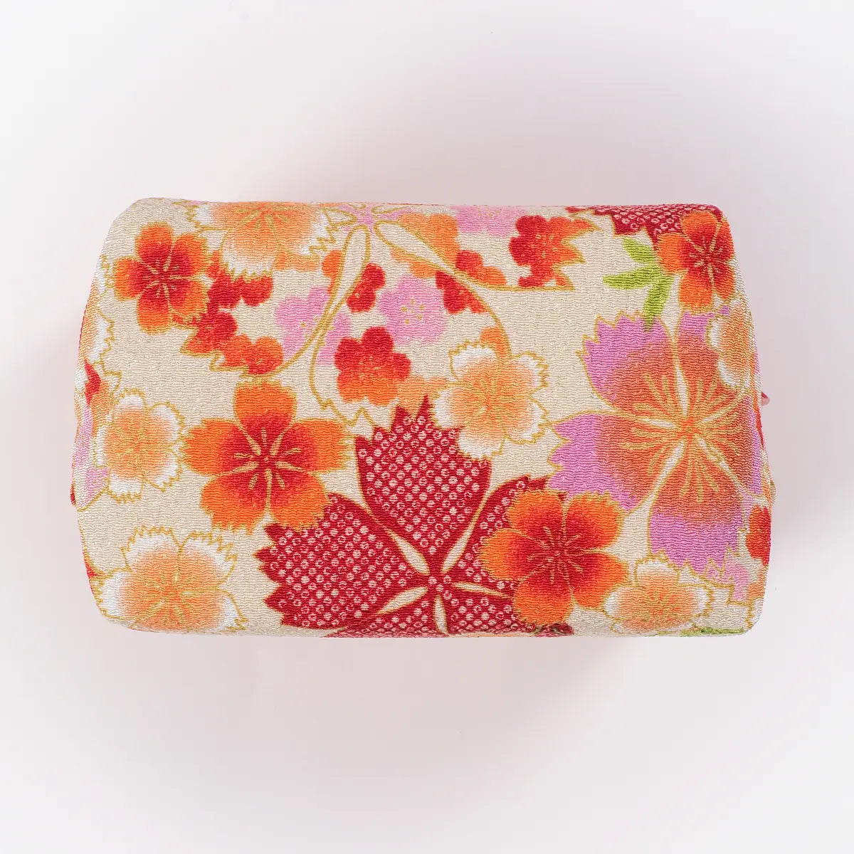 ちりめん風船ポーチ きよら 鹿の子桜 きなり