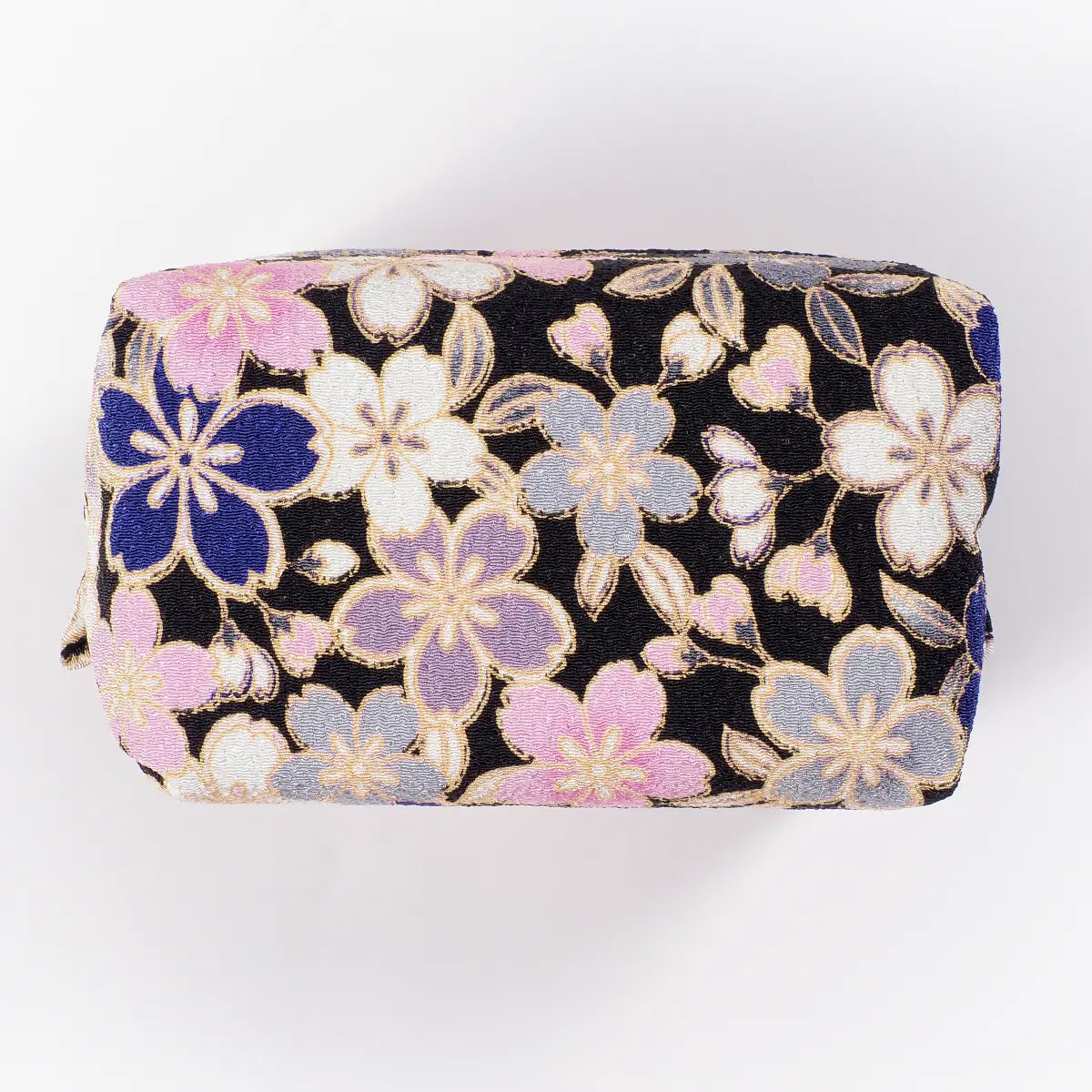 ちりめん風船ポーチ きよら 大正浪漫桜 カシス