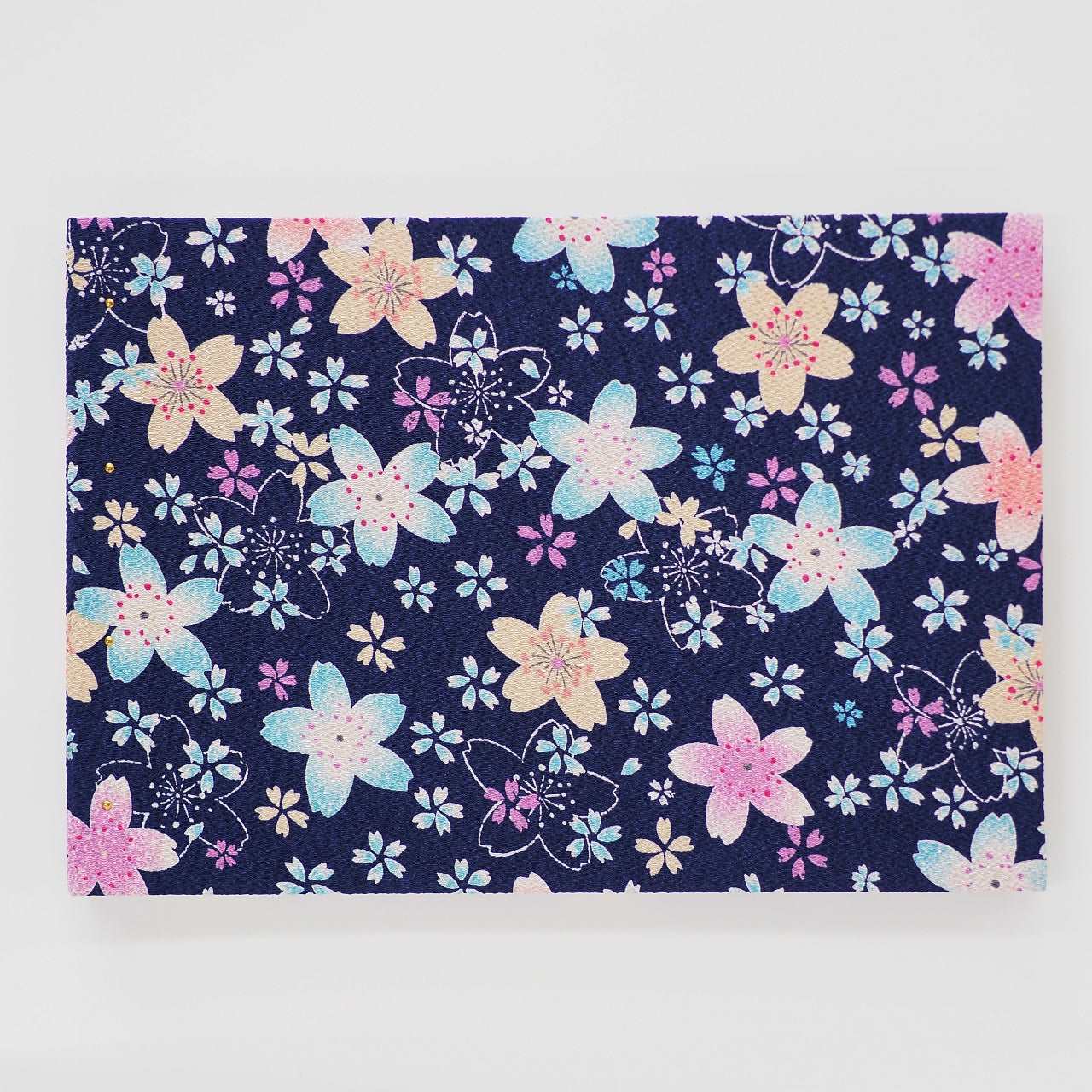 Goshuin holder (spread size) "Yamato Nadeshiko" Modern dark blue cherry blossoms
