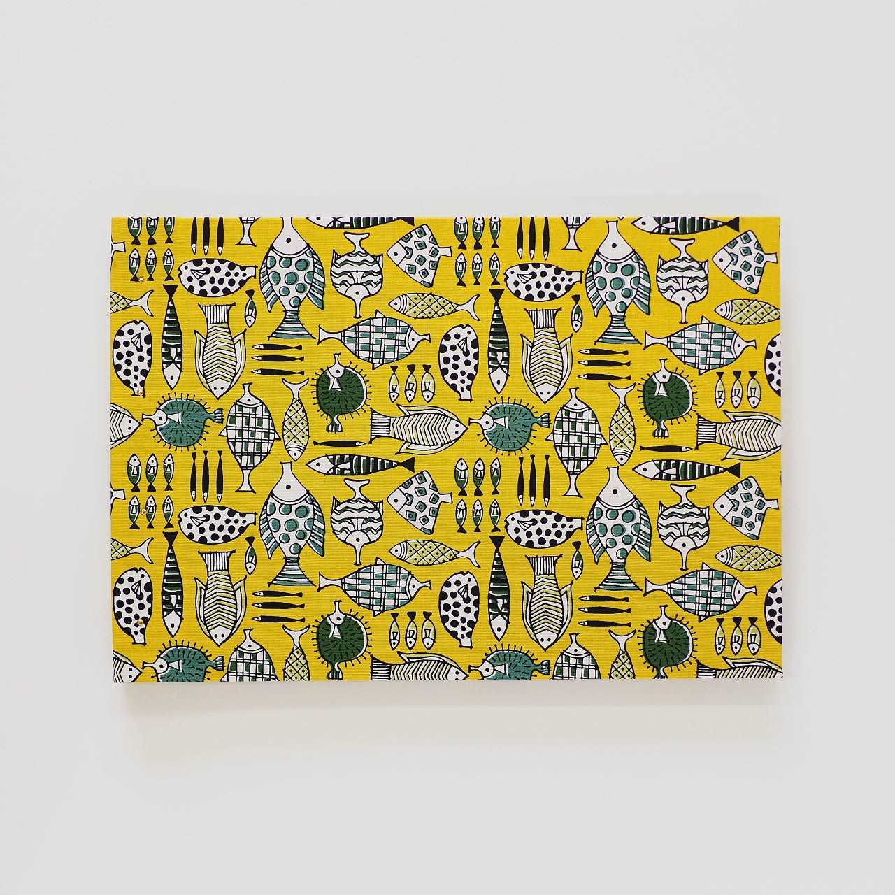 Goshuin holder (spread size) "Sakana no Nakama" Yellow