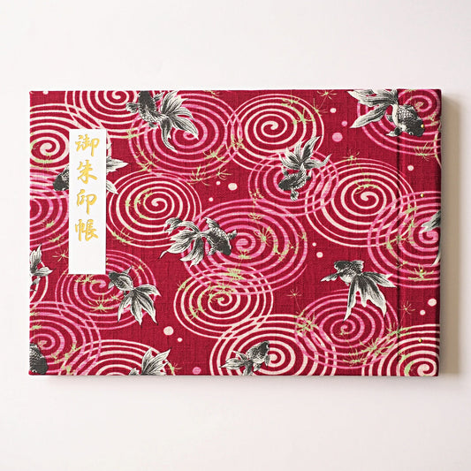 Goshuin holder (spread size) "Yu" refreshing goldfish/Akane