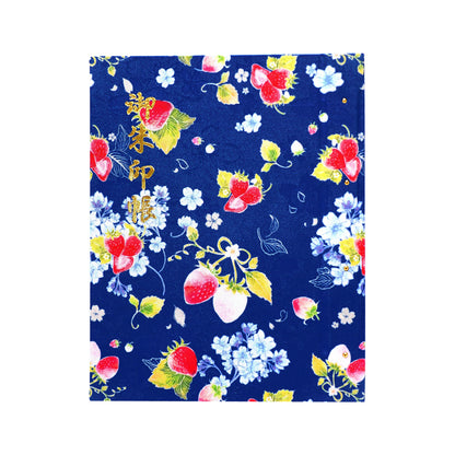 Goshuin holder (standard size) "Strawberry Sakura" blue