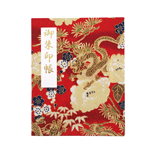 御朱印ホルダー 標準サイズ 凛然 牡丹龍 深緋