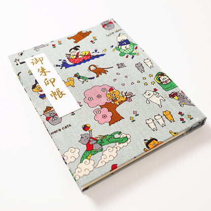 御朱印ホルダー標準サイズ 遊 ねこ昔ばなし みずあさぎ