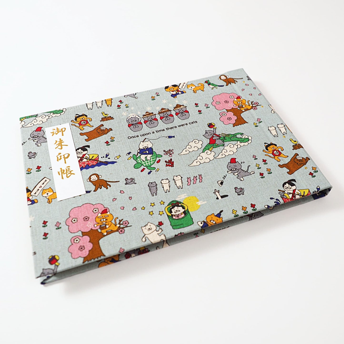 御朱印ホルダー見開きサイズ 遊 ねこ昔ばなし みずあさぎ