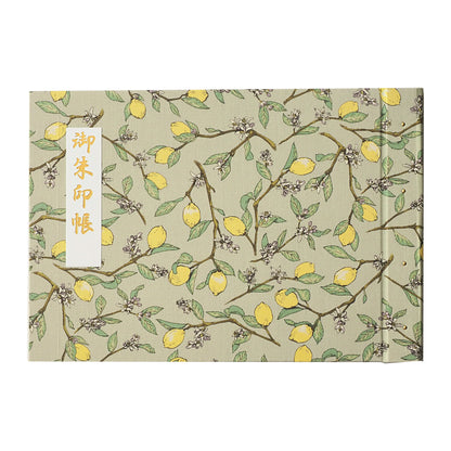 Goshuin holder (spread size) "Kiyora" morning cool lemon/fresh greenery