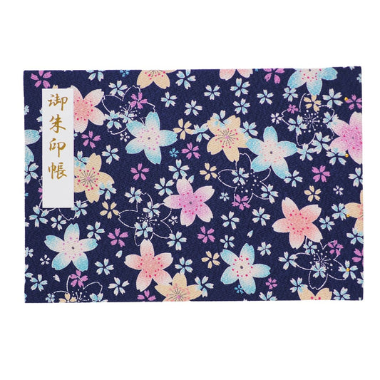 Goshuin holder (spread size) "Yamato Nadeshiko" Modern dark blue cherry blossoms