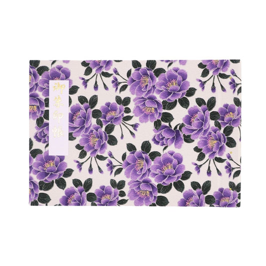 Goshuin holder (spread size) Toga double cherry blossoms/White purple (Hakushi)