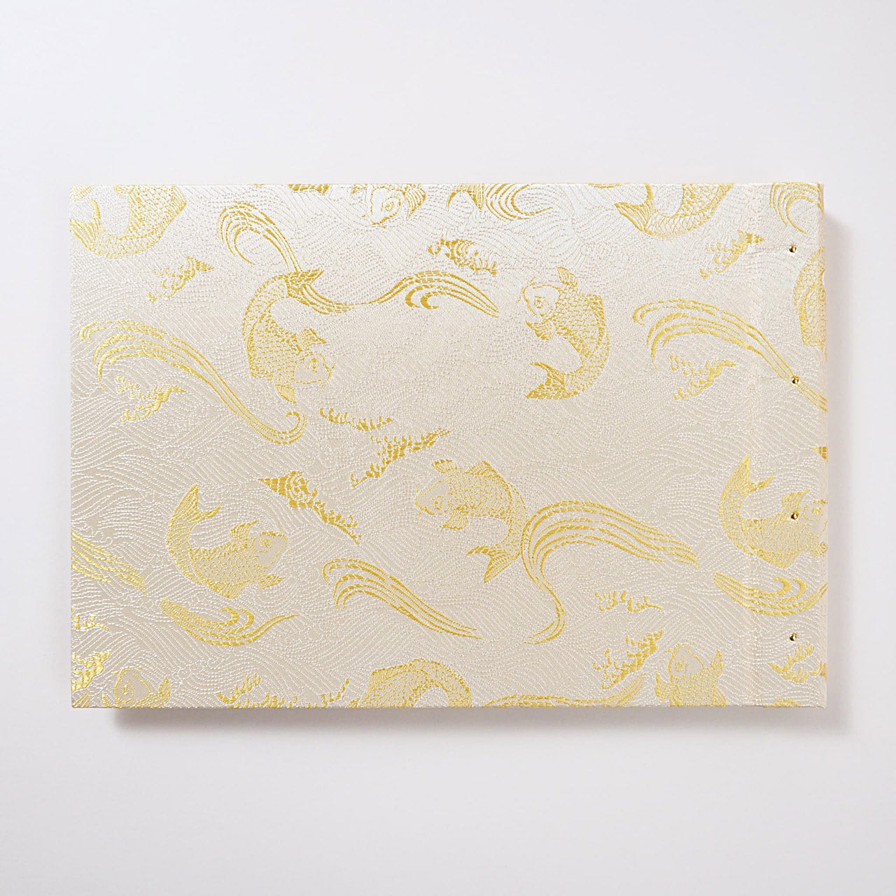 御朱印ホルダー 見開きサイズ 凛然 蒼金双鯉図 光波ノ金鯉