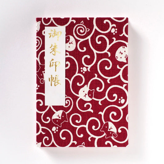 Goshuin book "Hokkori Japanese pattern" Karaksa cat