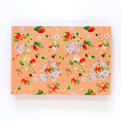 Goshuin holder (spread size) "Strawberry Sakura" orange