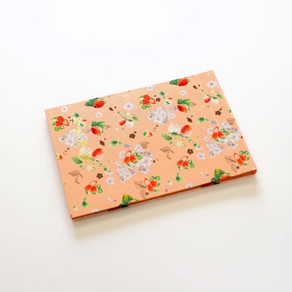 Goshuin holder (spread size) "Strawberry Sakura" orange